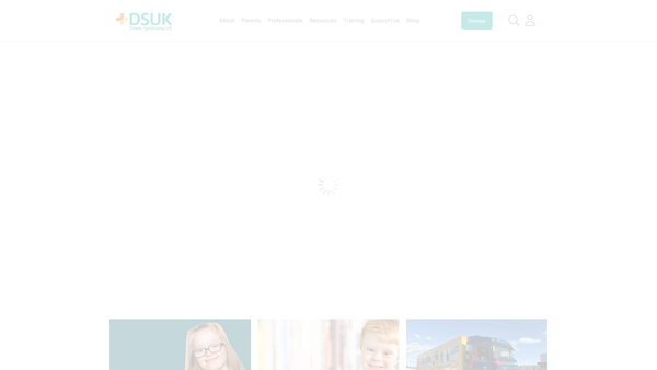 Screenshot of the Down Syndrome UK website