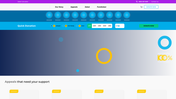Screenshot of the Aid Humanity website