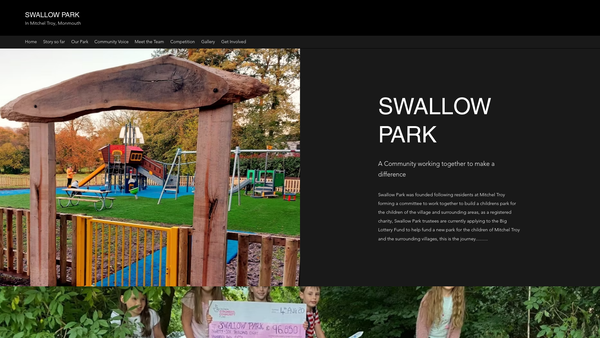 Screenshot of the Swallow Park website