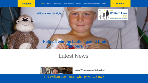 Screenshot of the The William Low Trust website