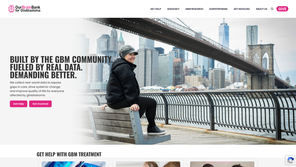 Screenshot of the Ourbrainbank website