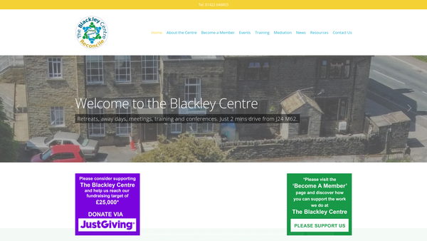 Screenshot of the The Blackley Centre website