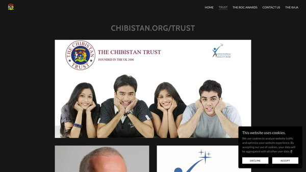 Screenshot of the The Chibistan Trust website