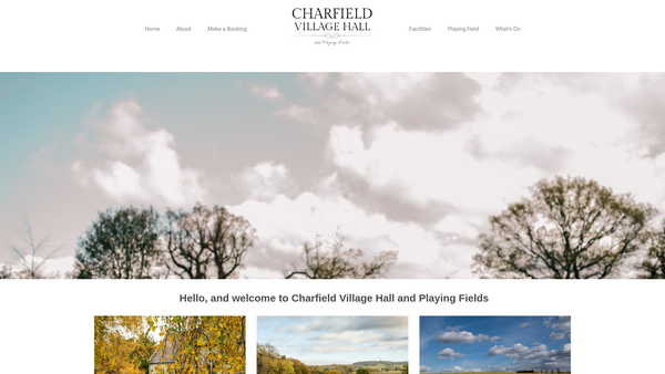 Screenshot of the Charfield Village Hall And Playing Fields website