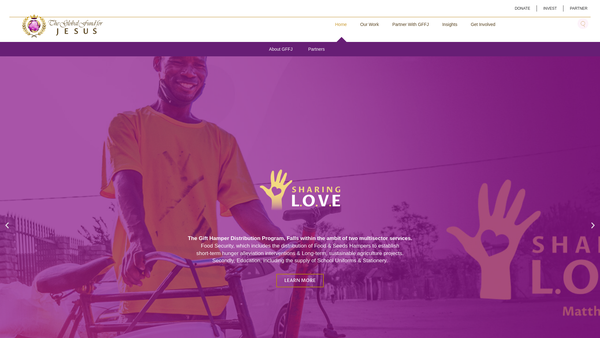Screenshot of the Global Fund For Jesus website