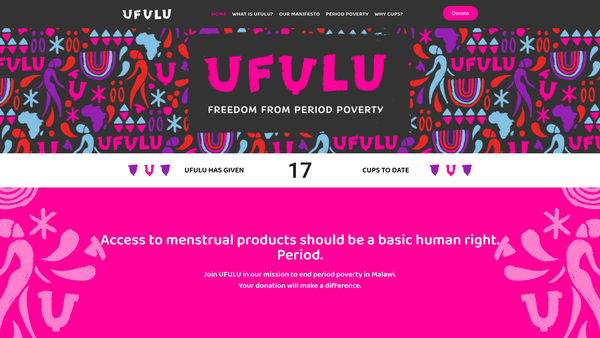 Screenshot of the Ufulu Malawi Ltd website