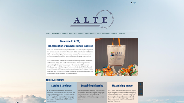 Screenshot of the Alte - Association Of Language Testers In Europe website