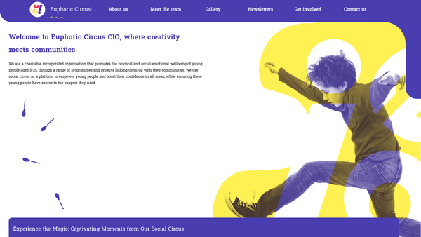 Screenshot of the Euphoric Circus CIO website