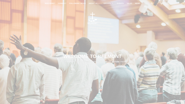 Screenshot of the Belmont Exeter website