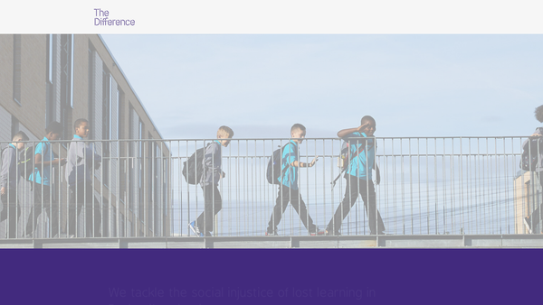 Screenshot of the The Difference Education Ltd website
