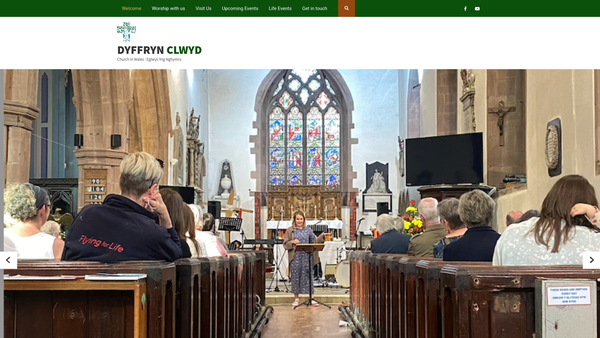 Screenshot of the Dyffryn Clwyd Mission Area website