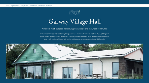 Screenshot of the Garway Community Centre CIO website