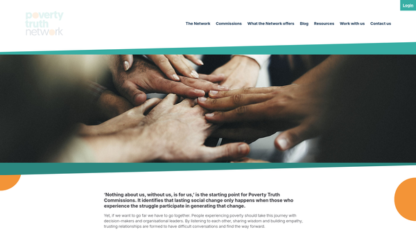 Screenshot of the Poverty Truth Network website