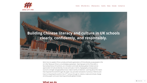 Screenshot of the Engage Wth China Limited website