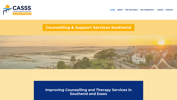 Screenshot of the Counselling And Support Services Southend website