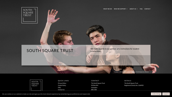Screenshot of the The South Square Trust website