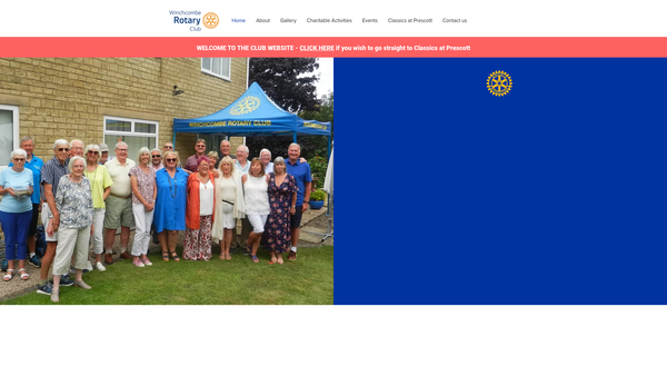 Screenshot of the Winchcombe Rotary Trust Fund Charitable Incorporated Organisation website