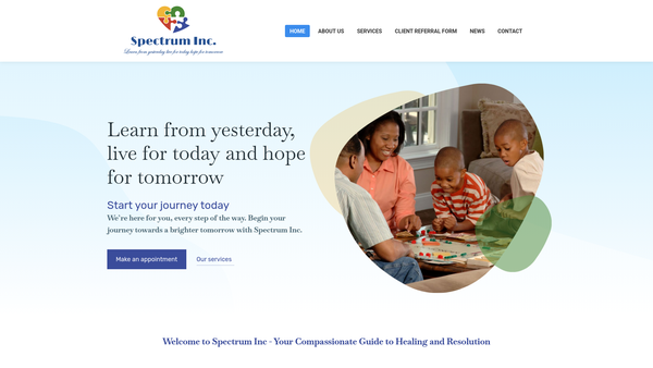 Screenshot of the Spectrum Inc. Ltd website