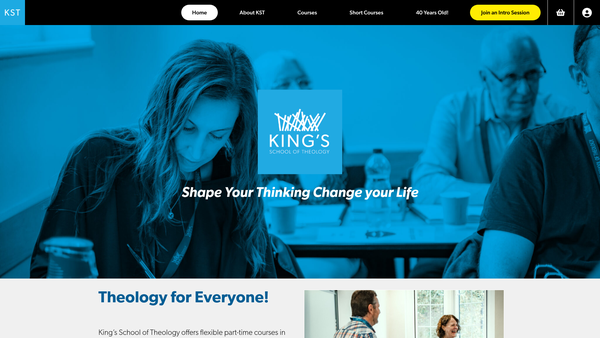 Screenshot of the King's School Of Theology website