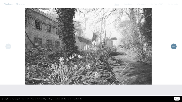 Screenshot of the The Order of Grace website