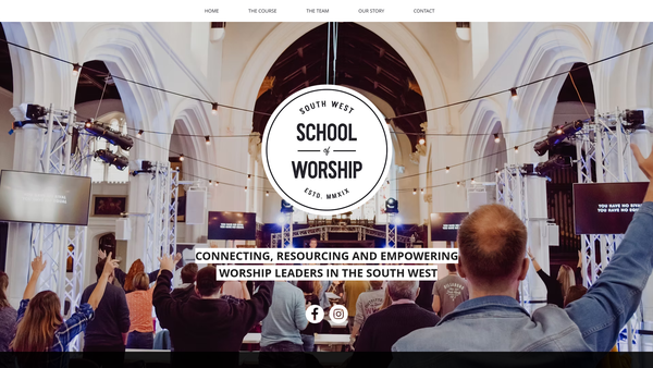 Screenshot of the South West School Of Worship website