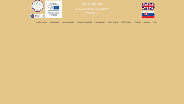 Screenshot of the Slovak School And Community Manchester website