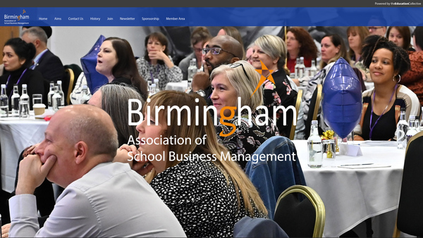 Screenshot of the Birmingham Association Of School Business Management website