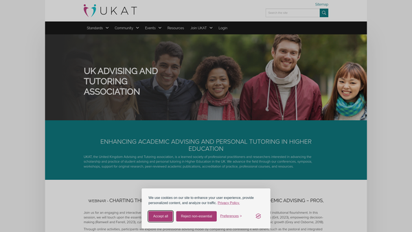 Screenshot of the UK Advising And Tutoring website