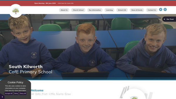 Screenshot of the Friends Of South Kilworth School website