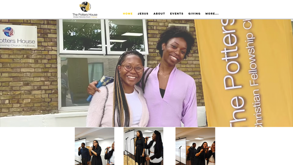 Screenshot of the Potters House Christian Fellowship UK Holloway Church website