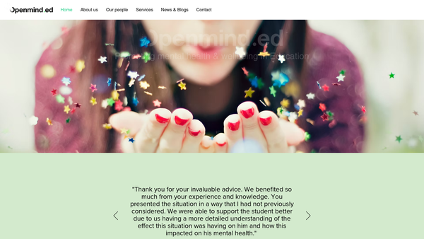 Screenshot of the Openmind.ed website