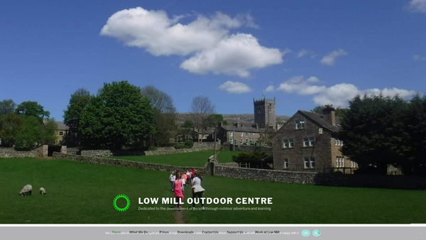 Screenshot of the Low Mill Outdoor Education Centre CIO website