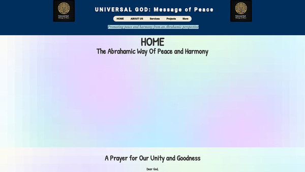 Screenshot of the Universal God: Message Of Peace website
