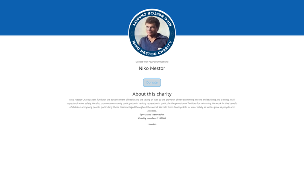 Screenshot of the Niko Nestor website