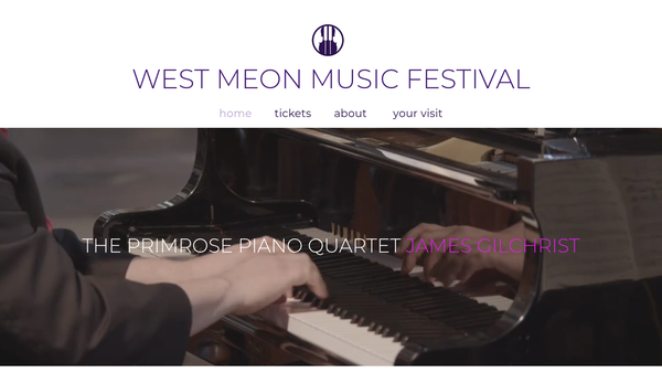 Screenshot of the West Meon Music Festival website