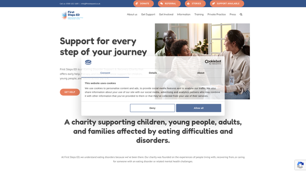 Screenshot of the First Steps Ed website