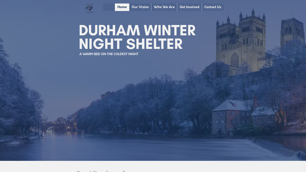 Screenshot of the North East Mission website