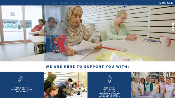 Screenshot of the Welcome To The UK website