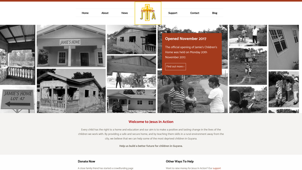 Screenshot of the Jesus In Action UK Limited website