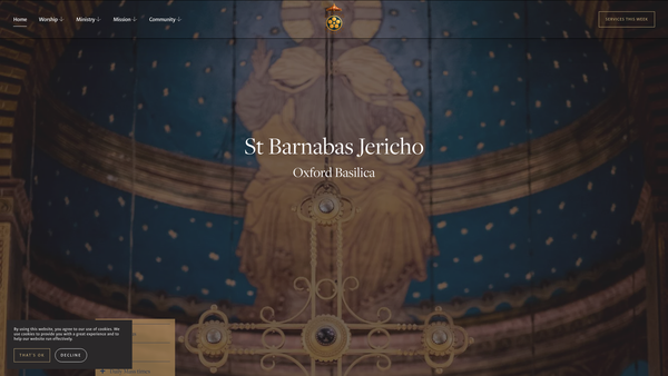 Screenshot of the The Parochial Church Council Of The Ecclesiastical Parish Of St Barnabas And St Paul With St Thomas The Martyr, Oxford website