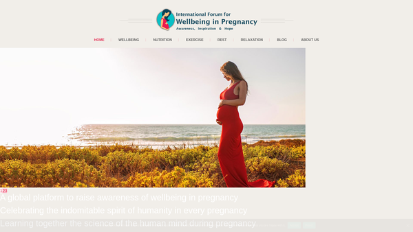 Screenshot of the International Forum For Wellbeing In Pregnancy website