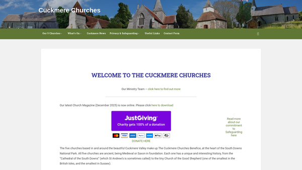 Screenshot of the The Parochial Church Council Of The Ecclesiastical Parish Of St Andrew's, Alfriston With Lullington website
