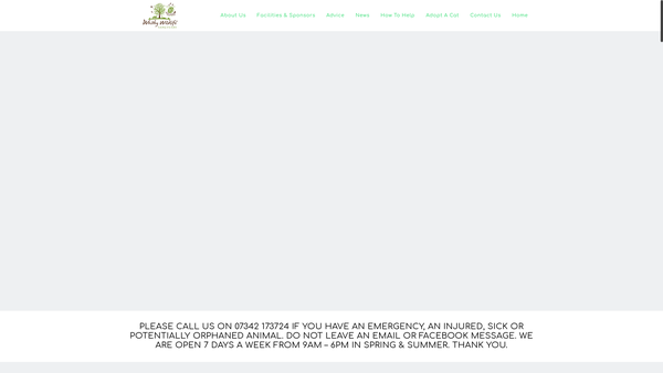 Screenshot of the Whitby Wildlife Sanctuary website