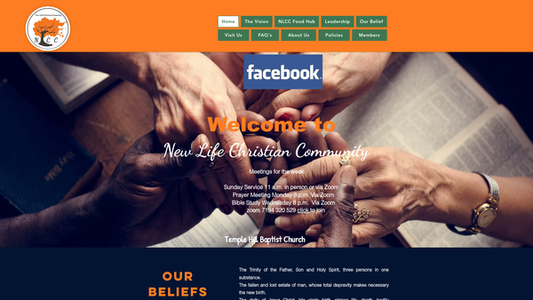 Screenshot of the Temple Hill Baptist Church website