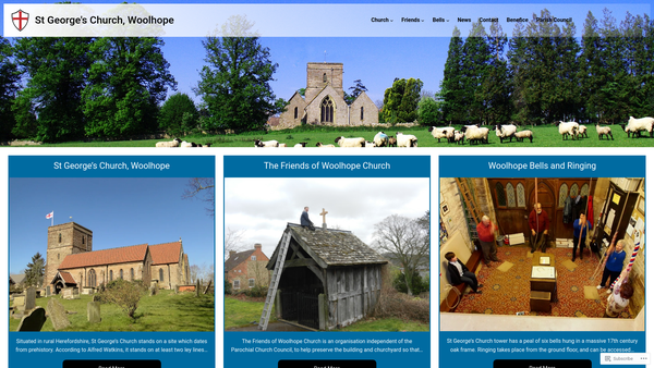 Screenshot of the The Friends Of Woolhope Church website