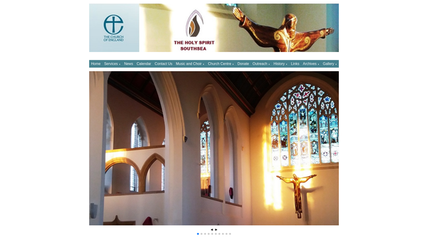 Screenshot of the The Parochial Church Council Of The Ecclesiastical Parish Of Holy Spirit, Southsea, Diocese Of Portsmouth website