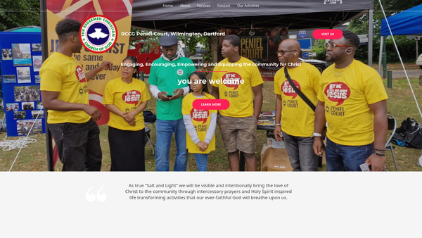 Screenshot of the The Redeemed Christian Church Of God Peniel Court website