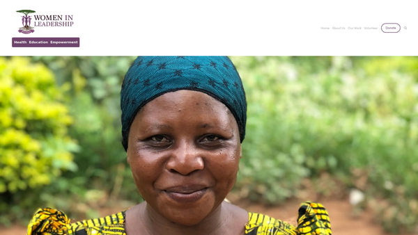Screenshot of the Women In Leadership website