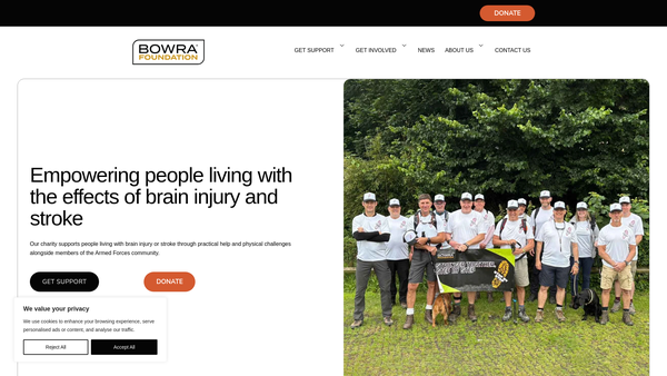 Screenshot of the Bowra Foundation website