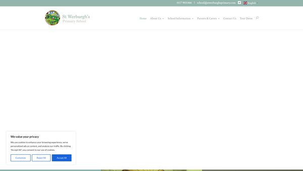 Screenshot of the Friends Of St Werburgh's Primary website